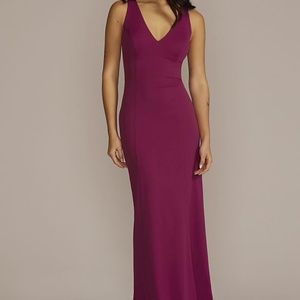 David's Bridal Cutout Stretch Crepe Tank Sheath Dress, size 10 - NEVER WORN